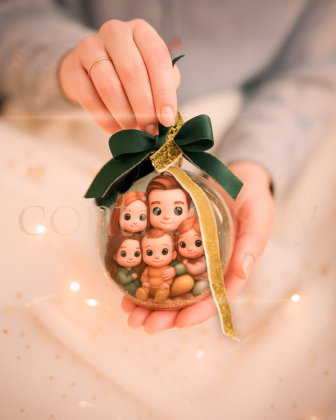 Cápsula de amor & los recuerdo con Marco de Fotos — Edición Navidad Contigo Soy