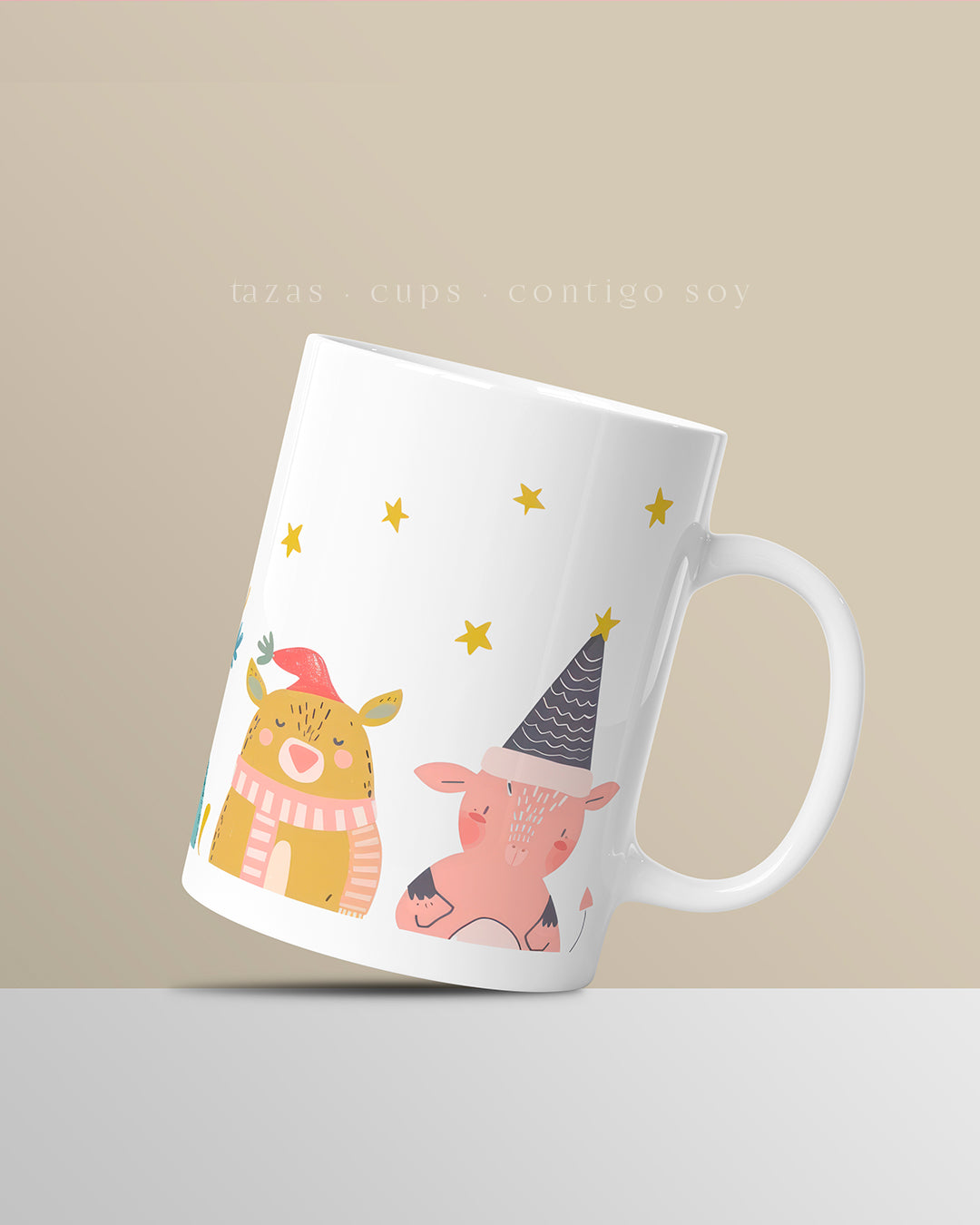 Feliz Navidad ☆Taza Ilustrada Contigo Soy ♡