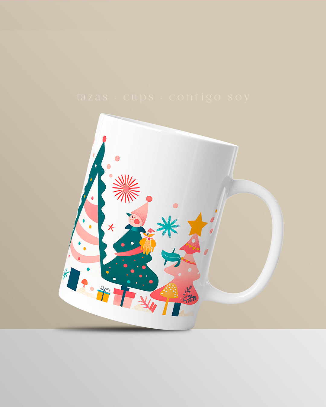 Feliz Navidad ☆Taza Ilustrada Contigo Soy ♡