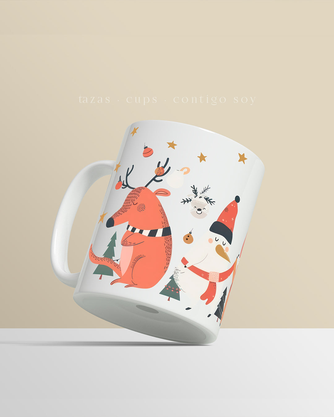 Feliz Navidad ☆Taza Ilustrada Contigo Soy ♡