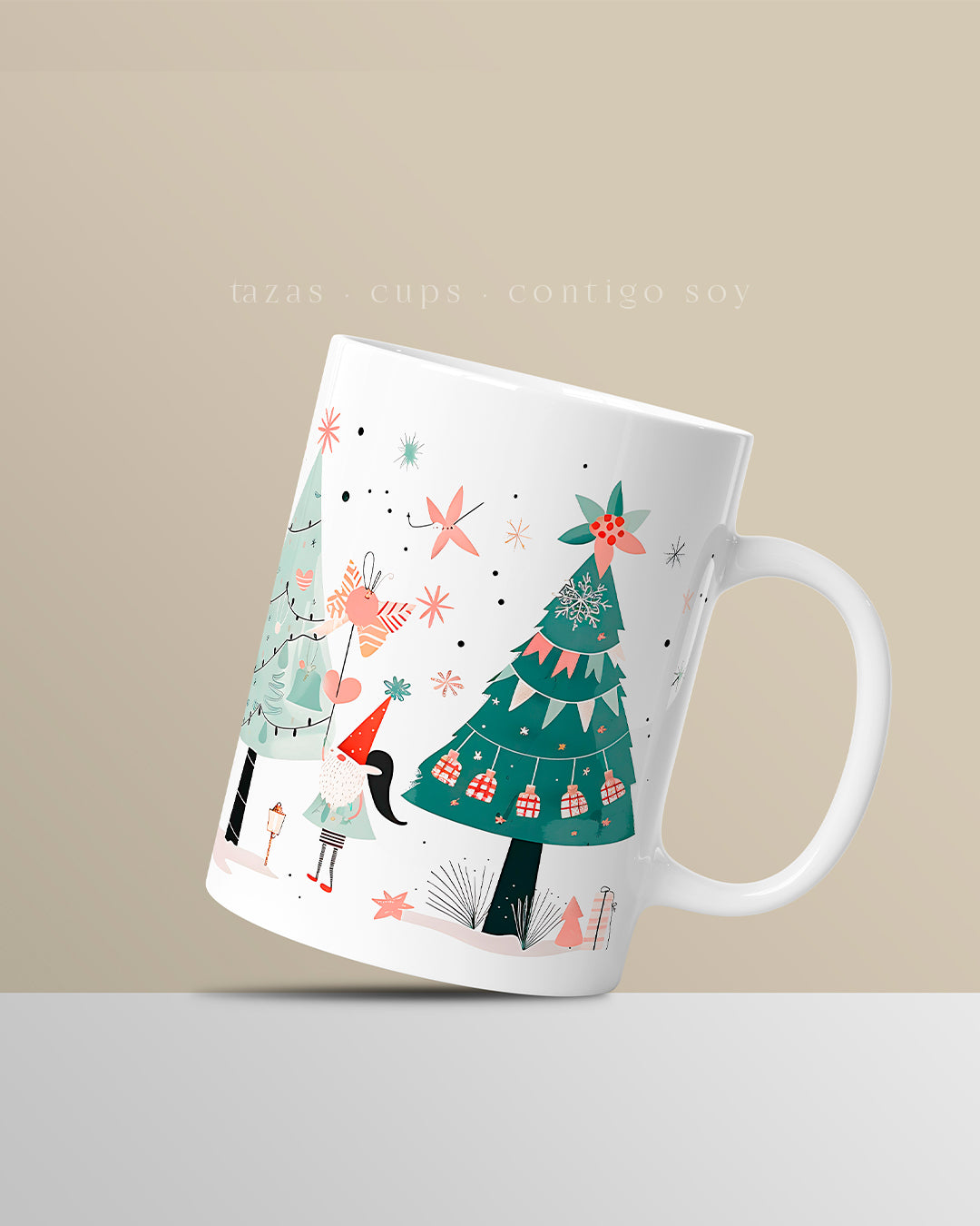 Feliz Navidad ☆Taza Ilustrada Contigo Soy ♡