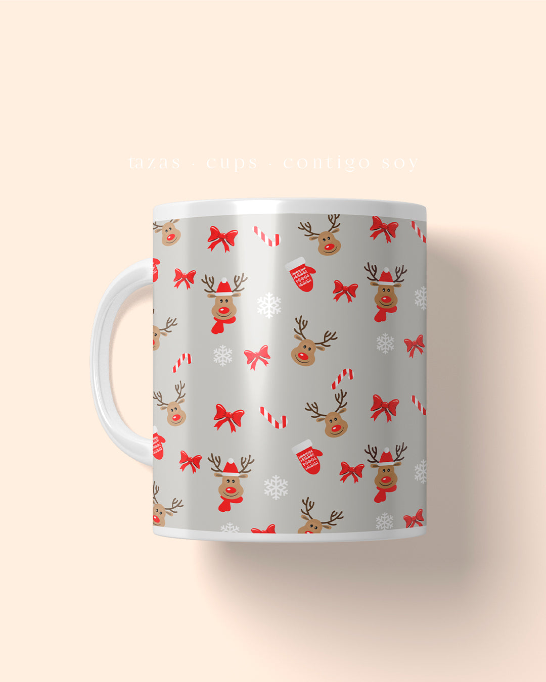 Feliz Navidad ☆Taza Ilustrada Contigo Soy ♡